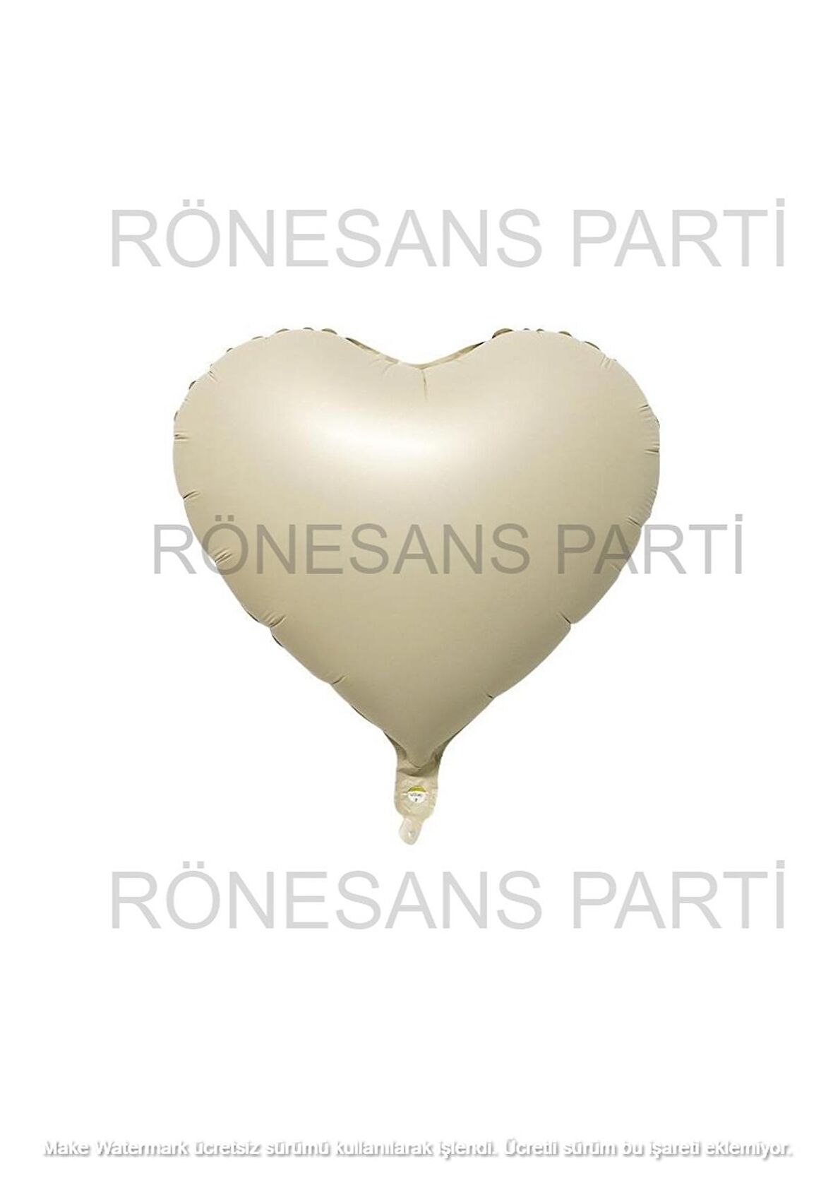 Bej Kalp Folyo Balon 45 cm 1 Adet