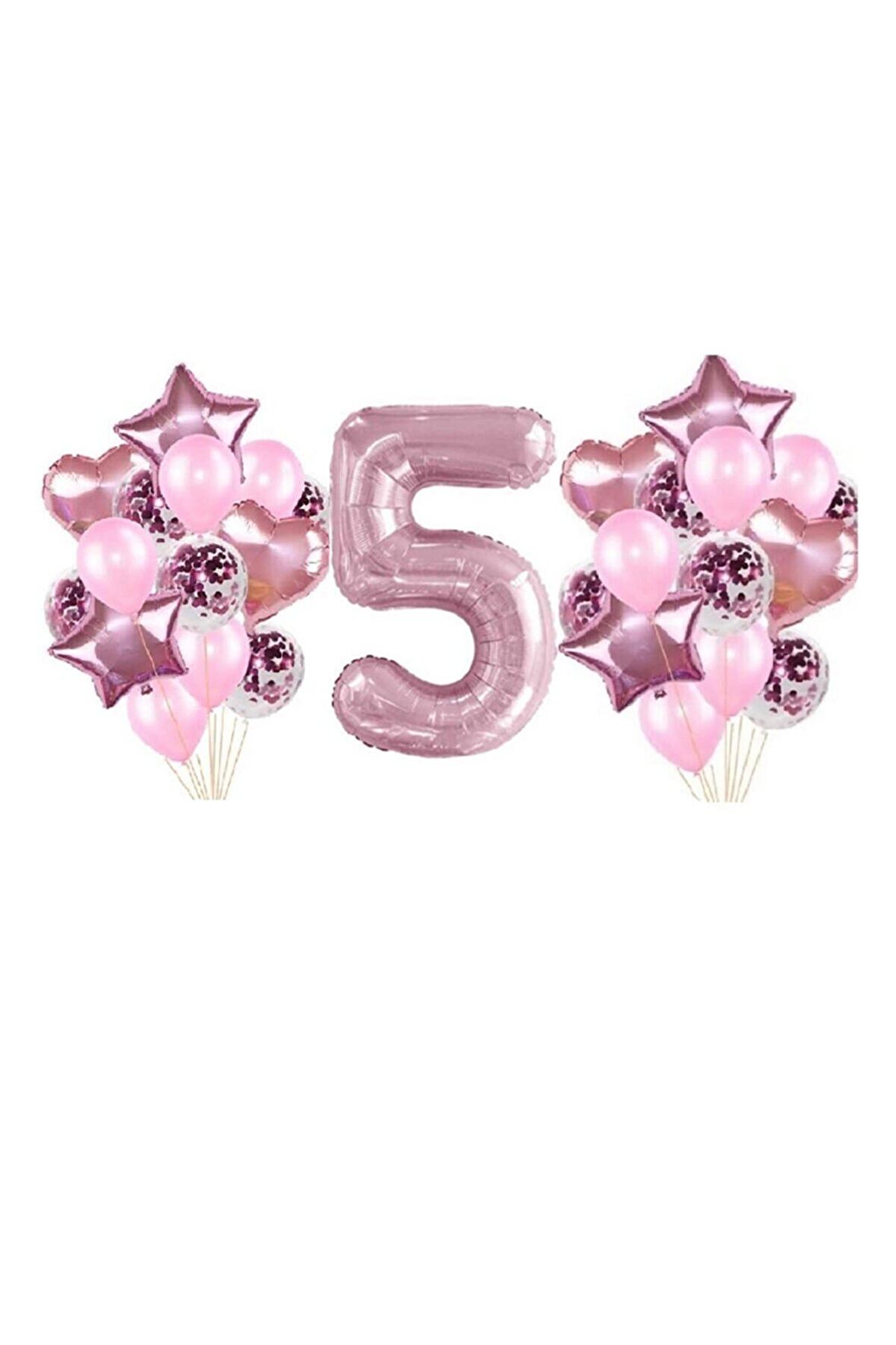 Pembe Renk 5 Yaş Balon Seti