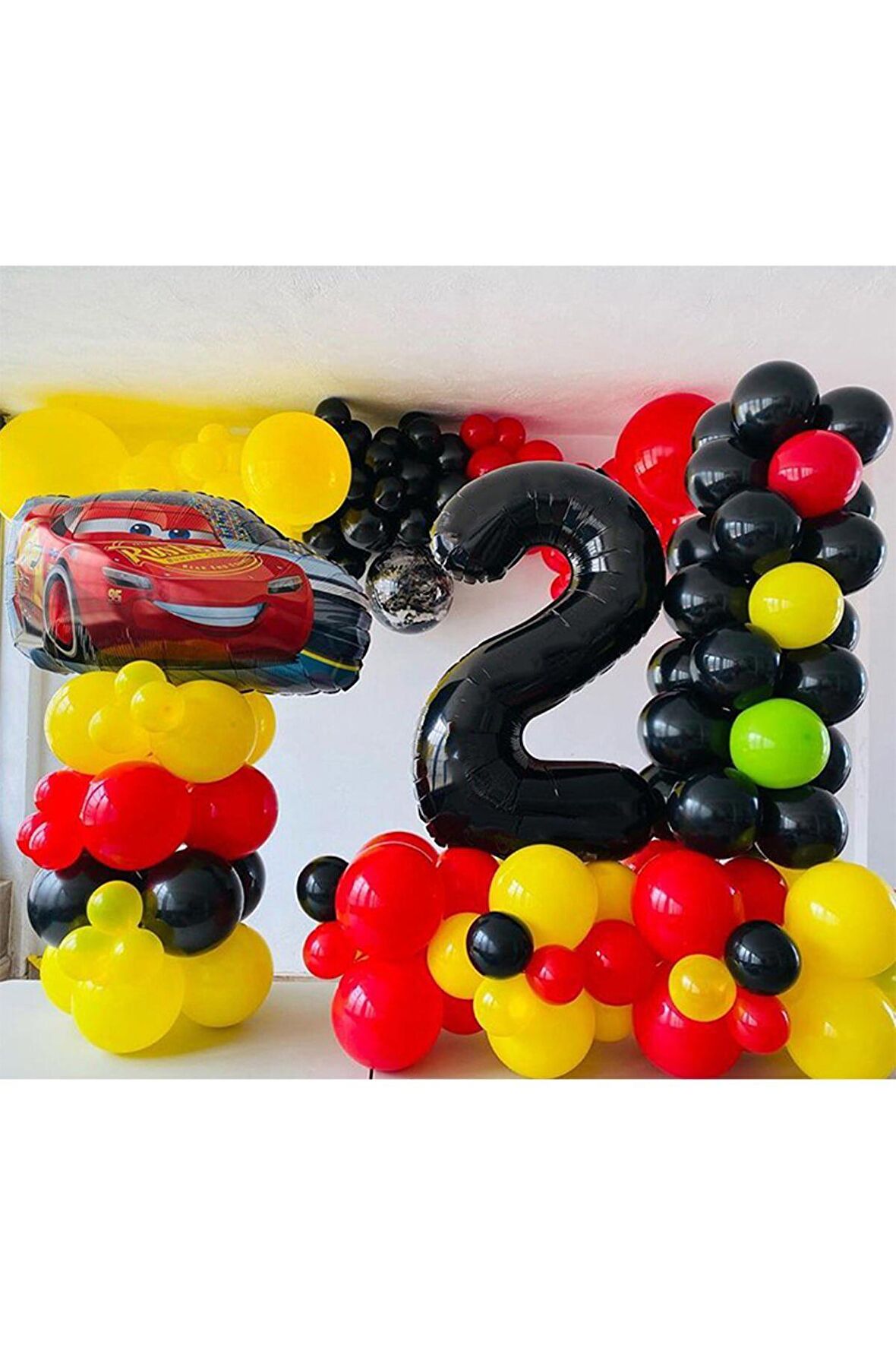 Kırmızı Araba ve Rakamlı Balon Zinciri Seti Yaş 6