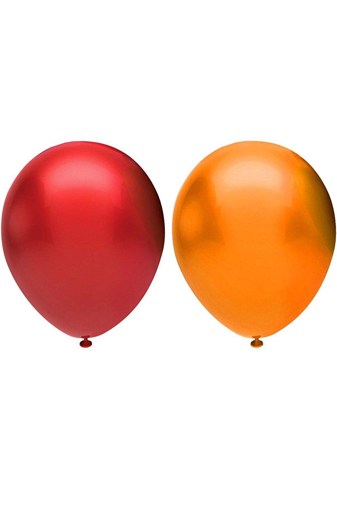 Metalik Balon Seti 50 Adet ( Kırmızı, Turuncu)