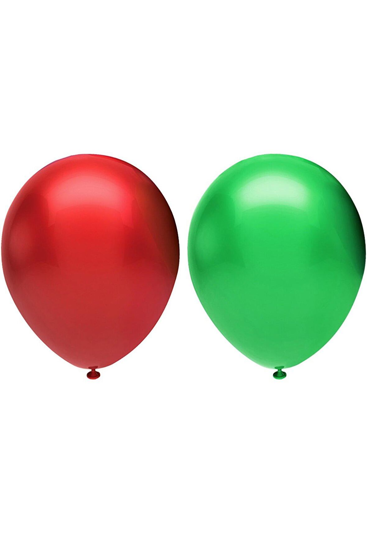 Metalik Balon Seti 50 Adet ( Kırmızı, Koyu Yeşil)