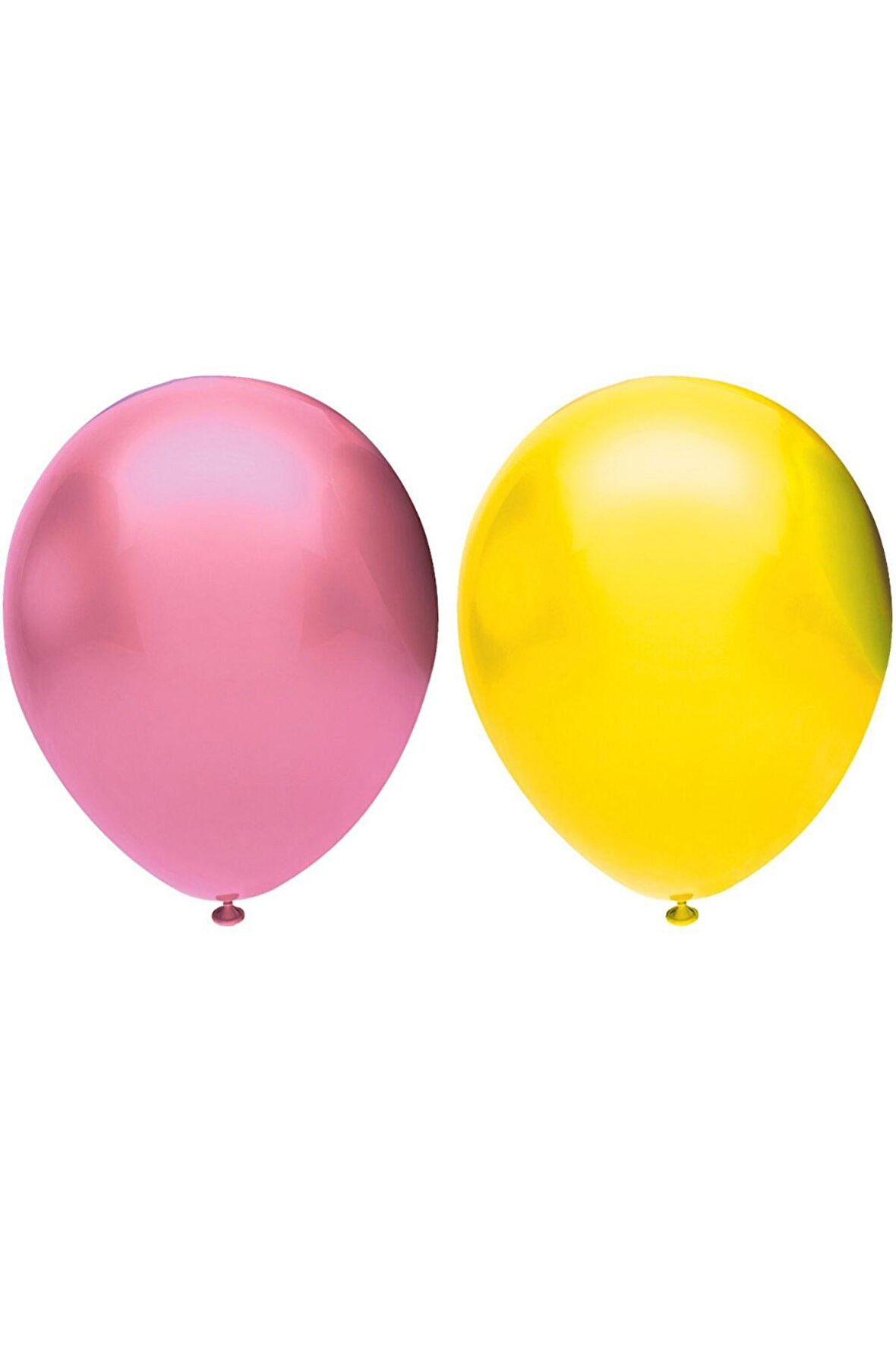 Metalik Balon Seti 50 Adet ( Pembe, Sarı)