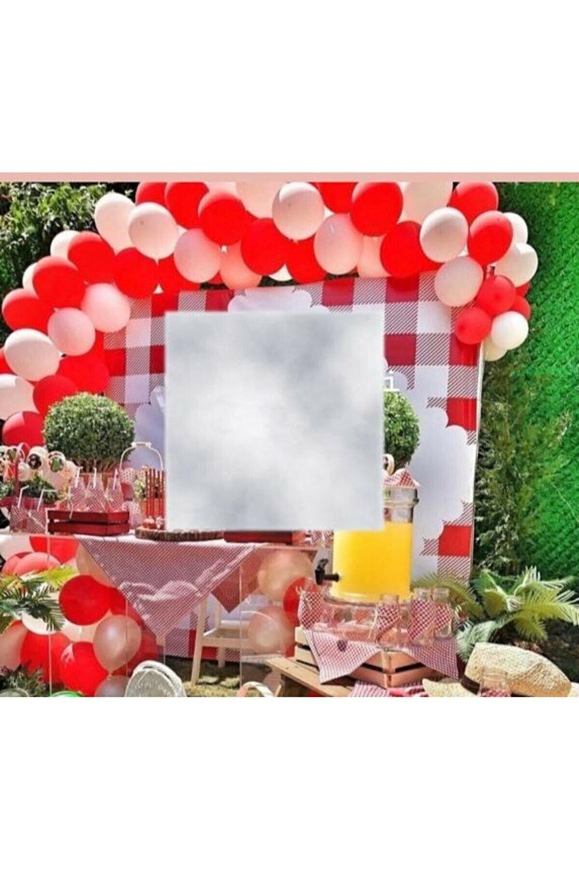 Piknik Temalı Balon Konsepti -100 Adet Metalik+Balon Zinciri Hediye
