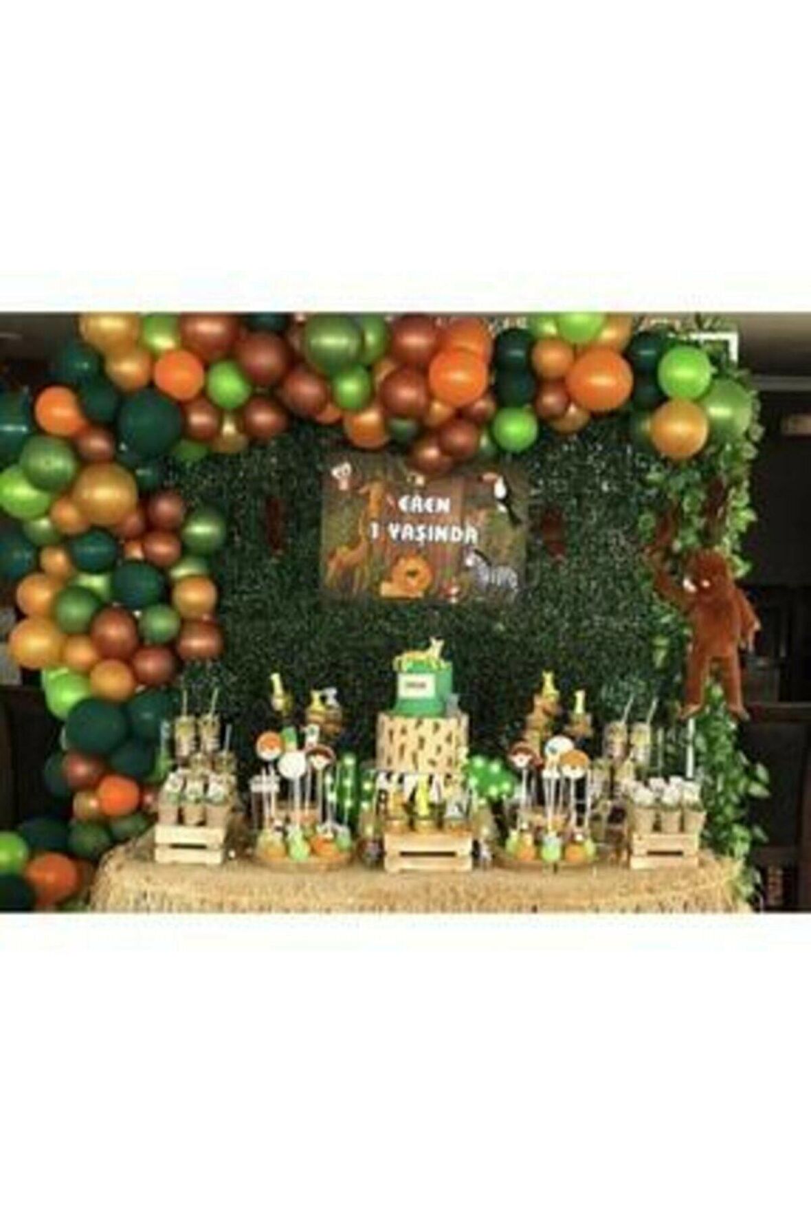 Safari Konsept Balon 100 Adet Metalik Balon+Balon Zinciri Hediye