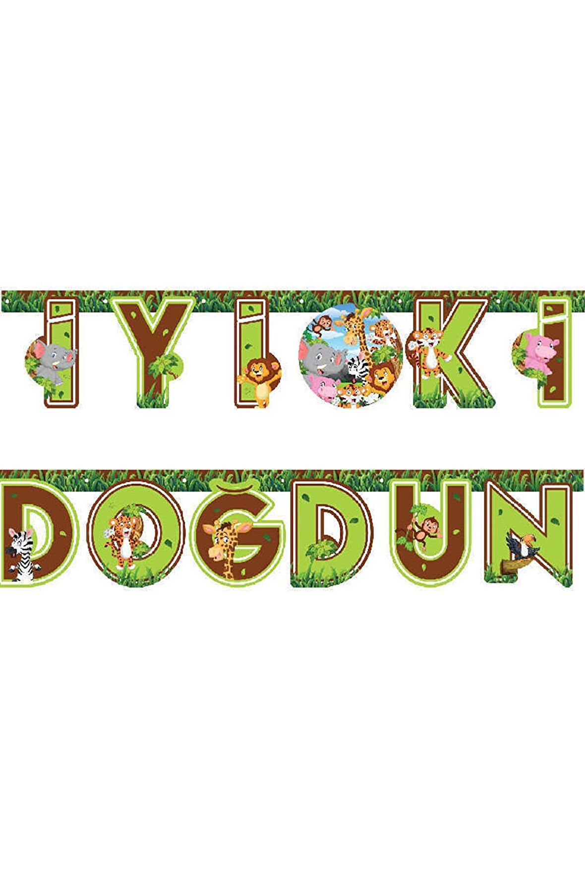 Safari Temalı İyiki Doğdun Yazılı Banner