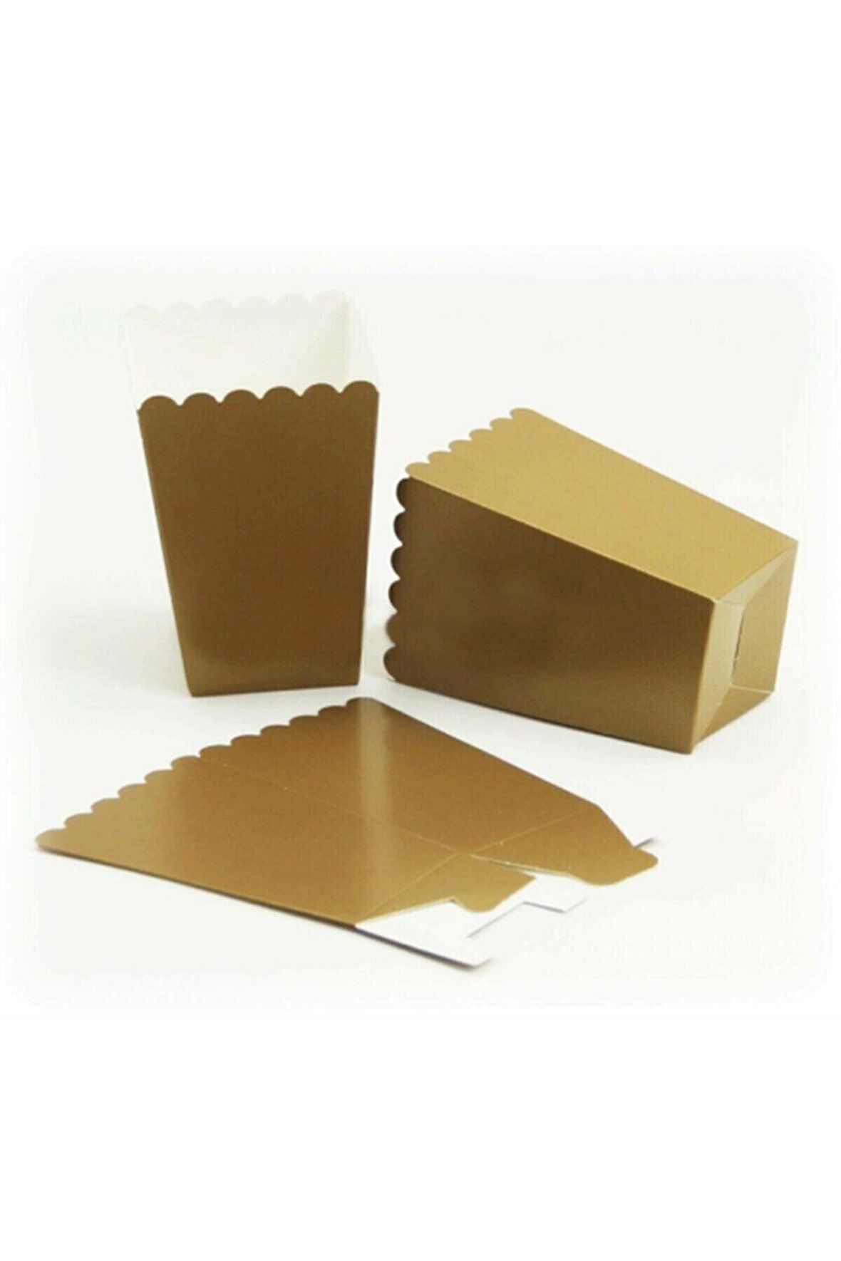 Popcorn Mısur Kutusu-Gold (Mısır, Cips Kutusu) 8 Adet