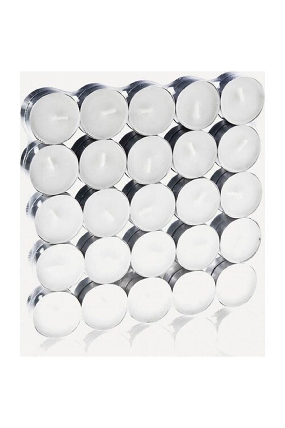 Tealigt Yuvarlak Beyaz Mum 25 Adet