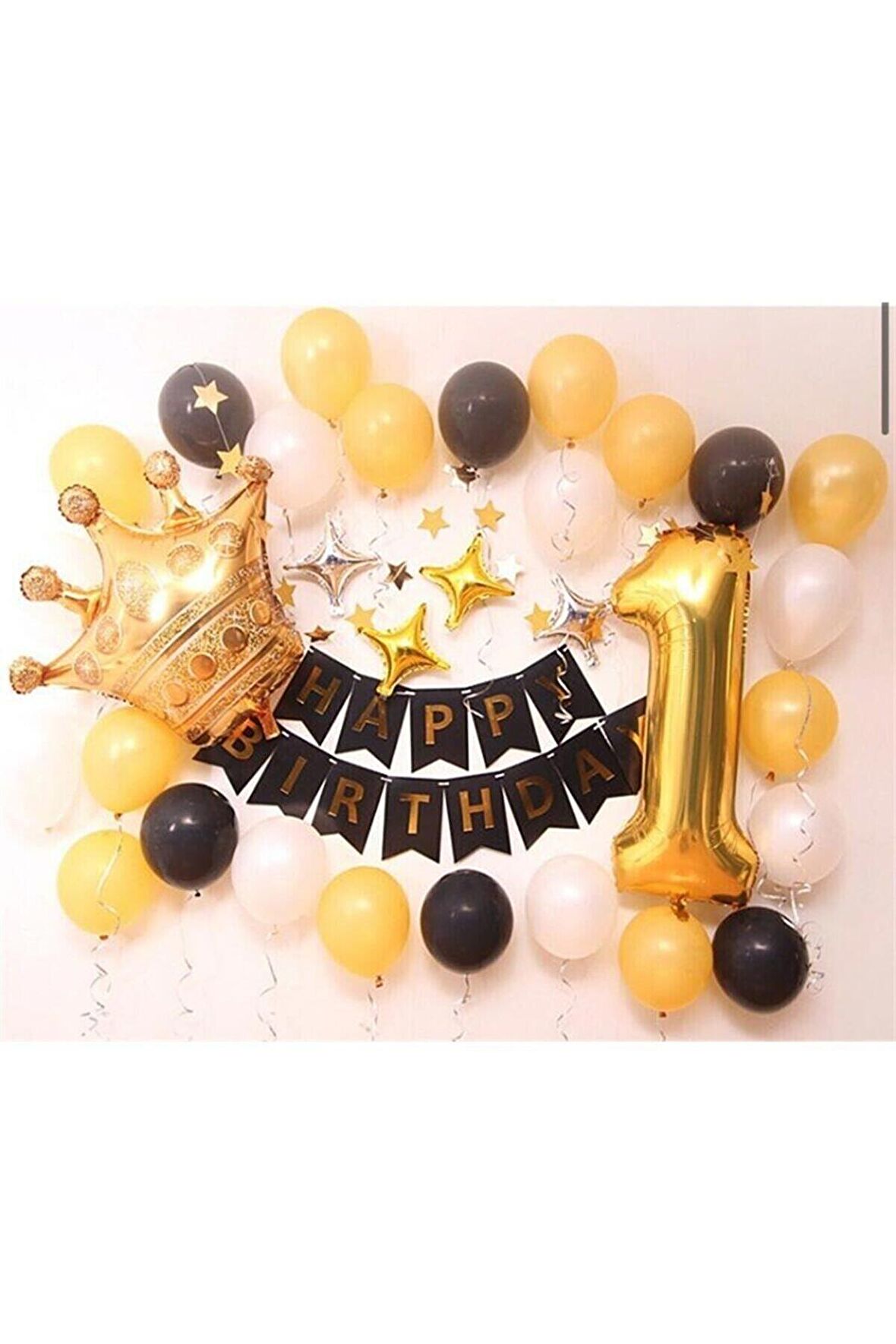 1 Yaş Happy Birthday Balon Seti- Doğum Günü Balon Seti