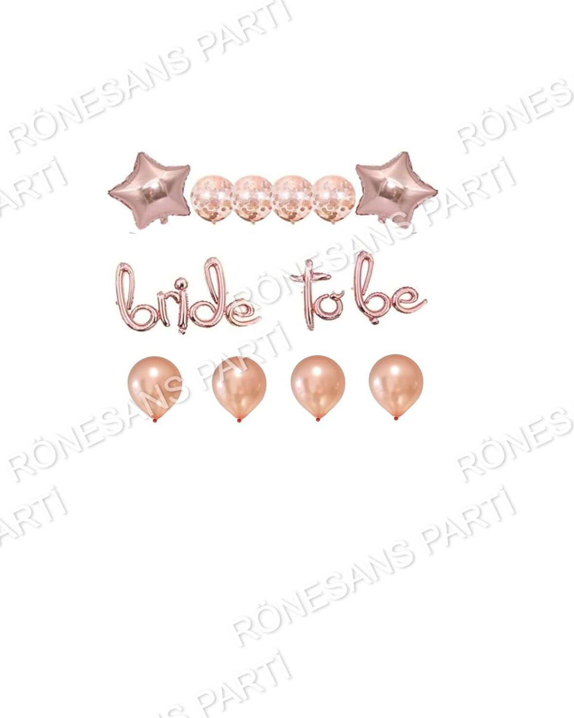 Bekarlığa Veda Partisi Bride To Be Yazılı Folyo Balon ve Balon Seti