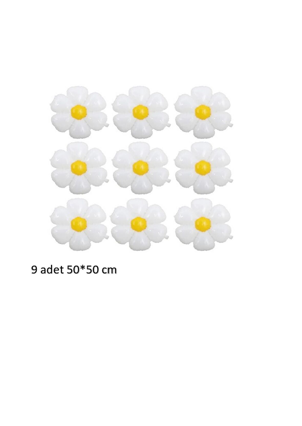 Papatya Folyo Balon 9 Adet 50 cm