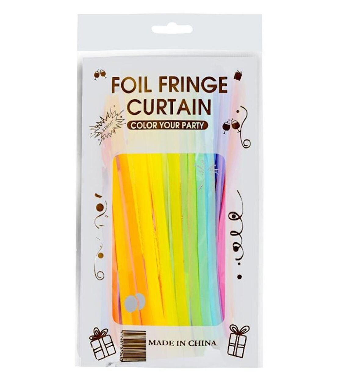 Makaron Metalize Kapı Duvar Fon Arka Perde 1X2 Metre