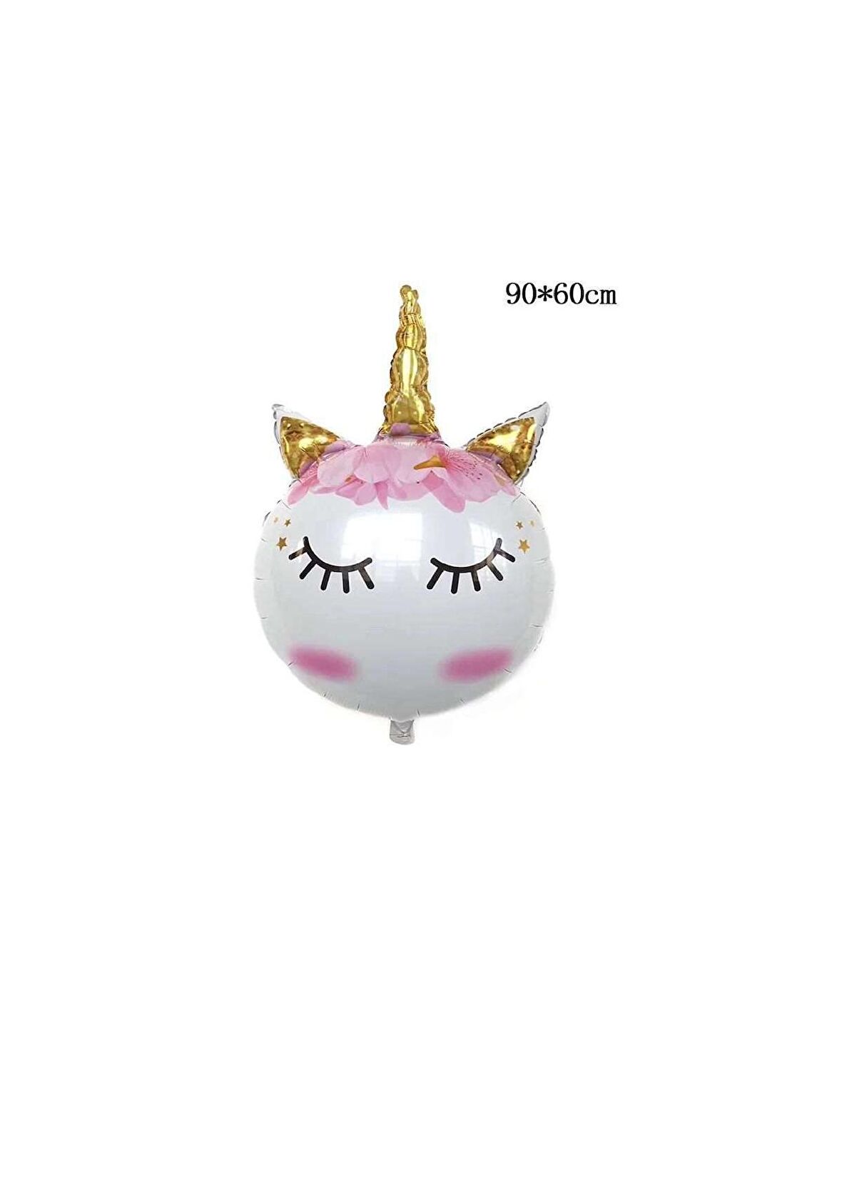 Unicorn Gold Boynuzlu Folyo Balon 90x60 cm