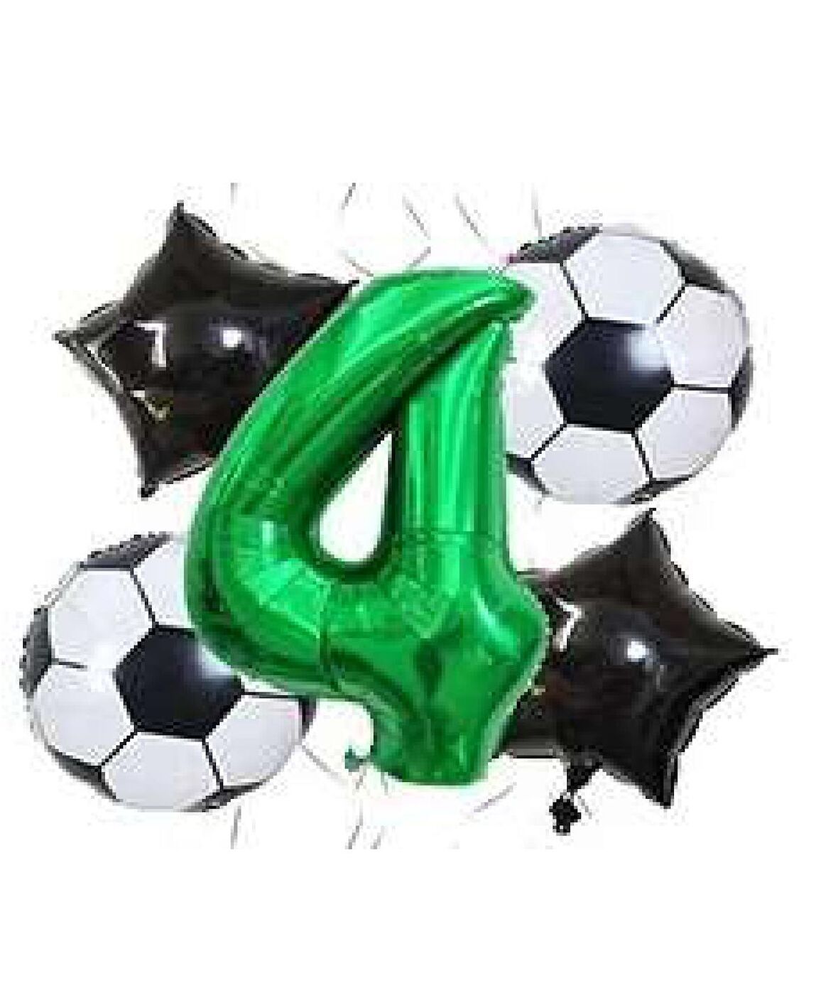 Yeşil Rakam Futbol Temalı Balon Seti Yaş 4