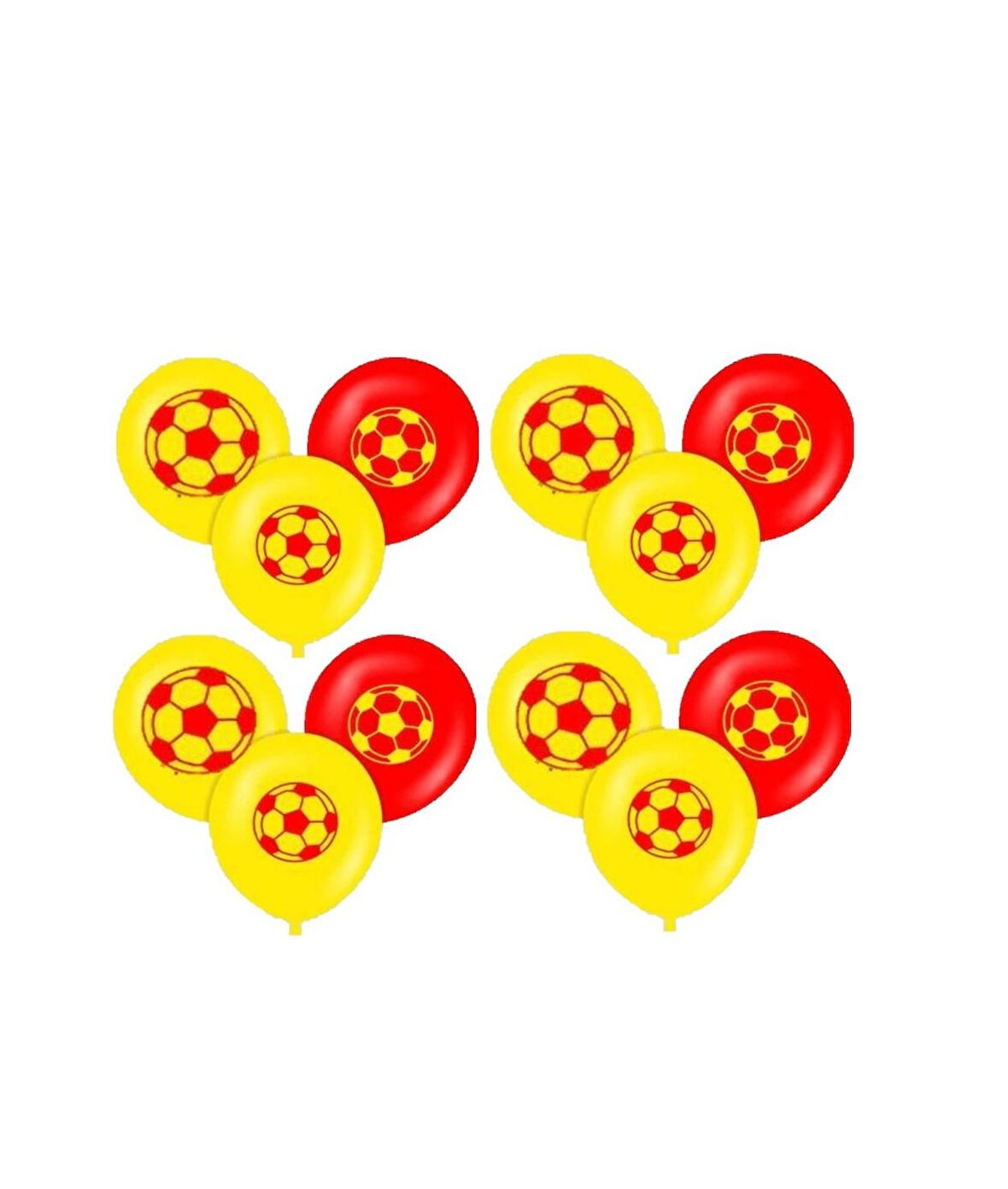 Sarı Kırmızı Taraftar Baskılı Latex Balon 10 Adet