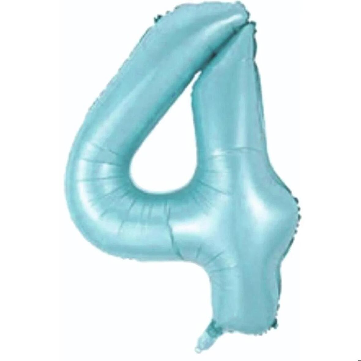 4 Açık Mavi Renk Rakam Folyo Balon 80 cm