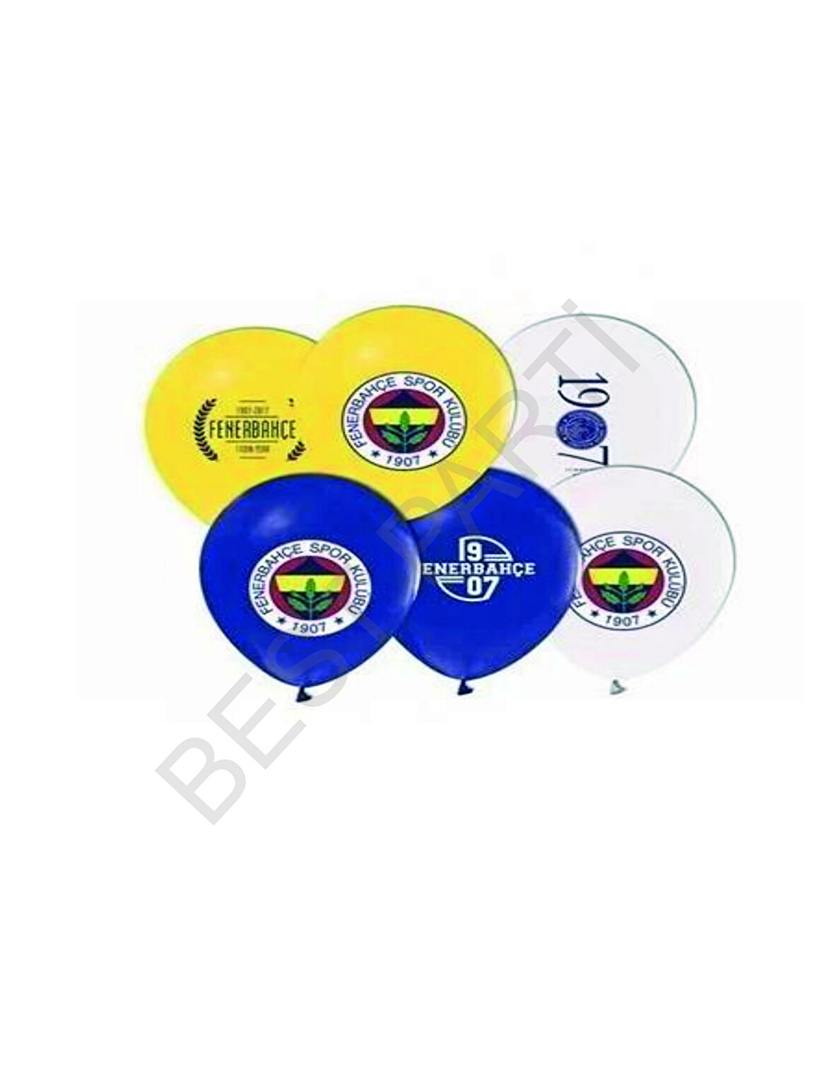 Sarı Lacivert Fenerbahçe Baskılı Balon 5 Adet