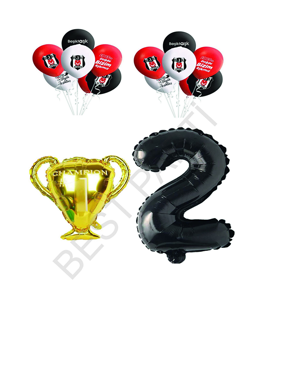 Beşiktaş Siyah Beyaz Doğum Günü Konsepti Yaş 2