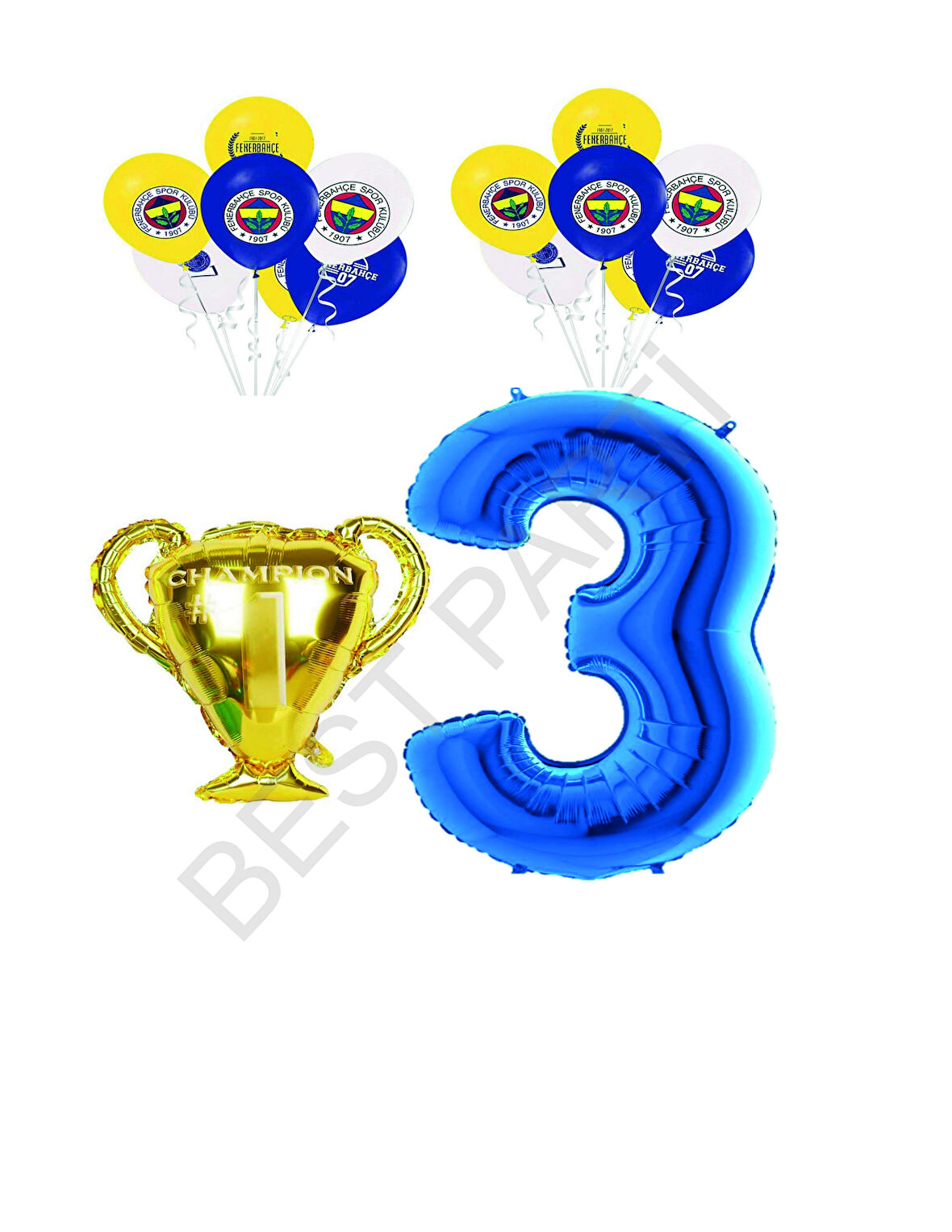 Fenerbahçe Sarı lacivert Doğum Günü Konsepti Yaş 3
