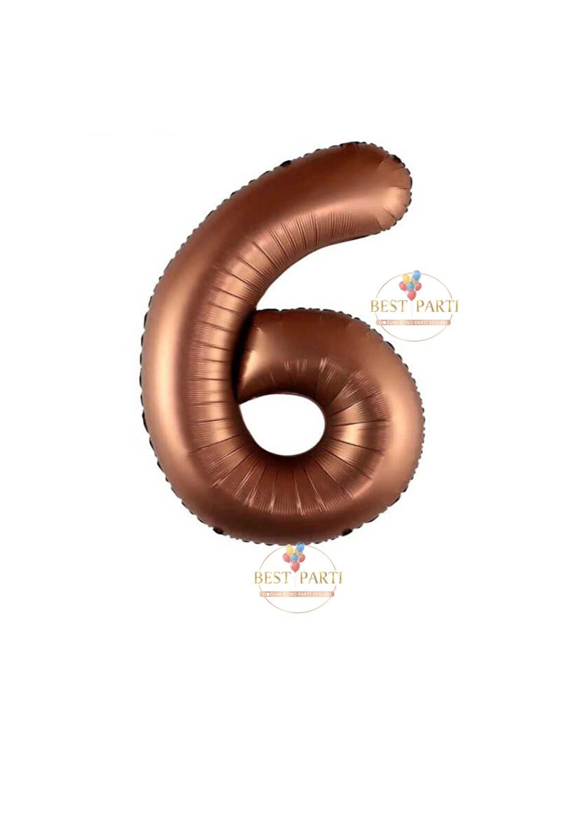 Best 6 Yaş Kahverengi Rakam Folyo Balon