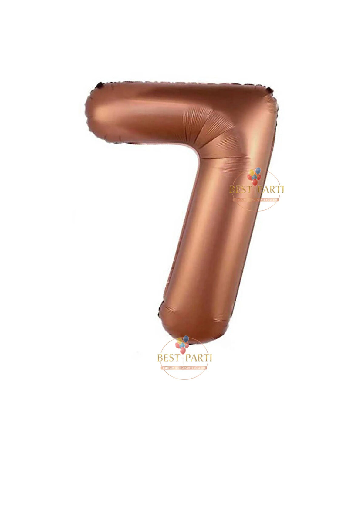 Best 7 Yaş Kahverengi Rakam Folyo Balon