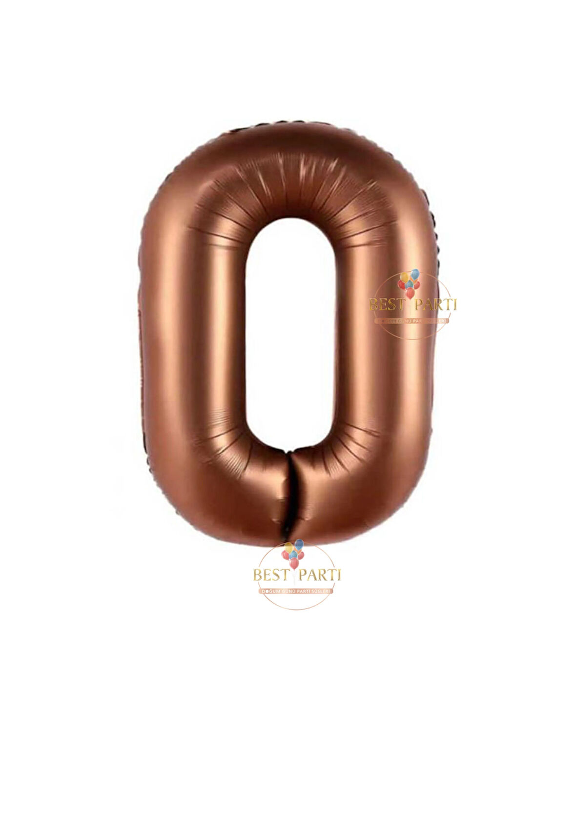 Best 0 Yaş Kahverengi Rakam Folyo Balon