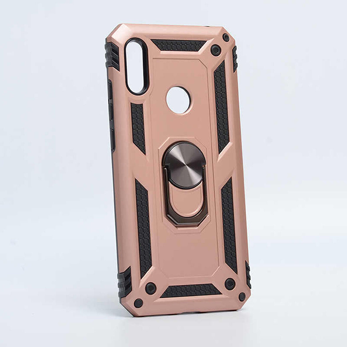 Huawei Y6 2019 Uyumlu Kılıf Standlı Manyetik Yüzüklü Military Ring TPU Cover