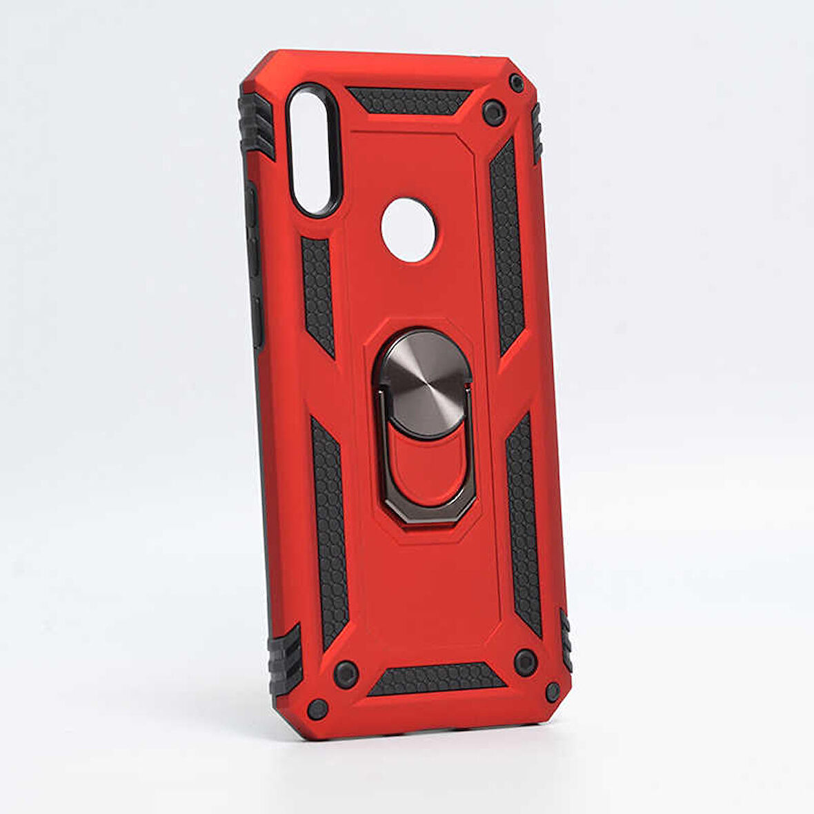 Huawei Y6 2019 Uyumlu Kılıf Standlı Manyetik Yüzüklü Military Ring TPU Cover