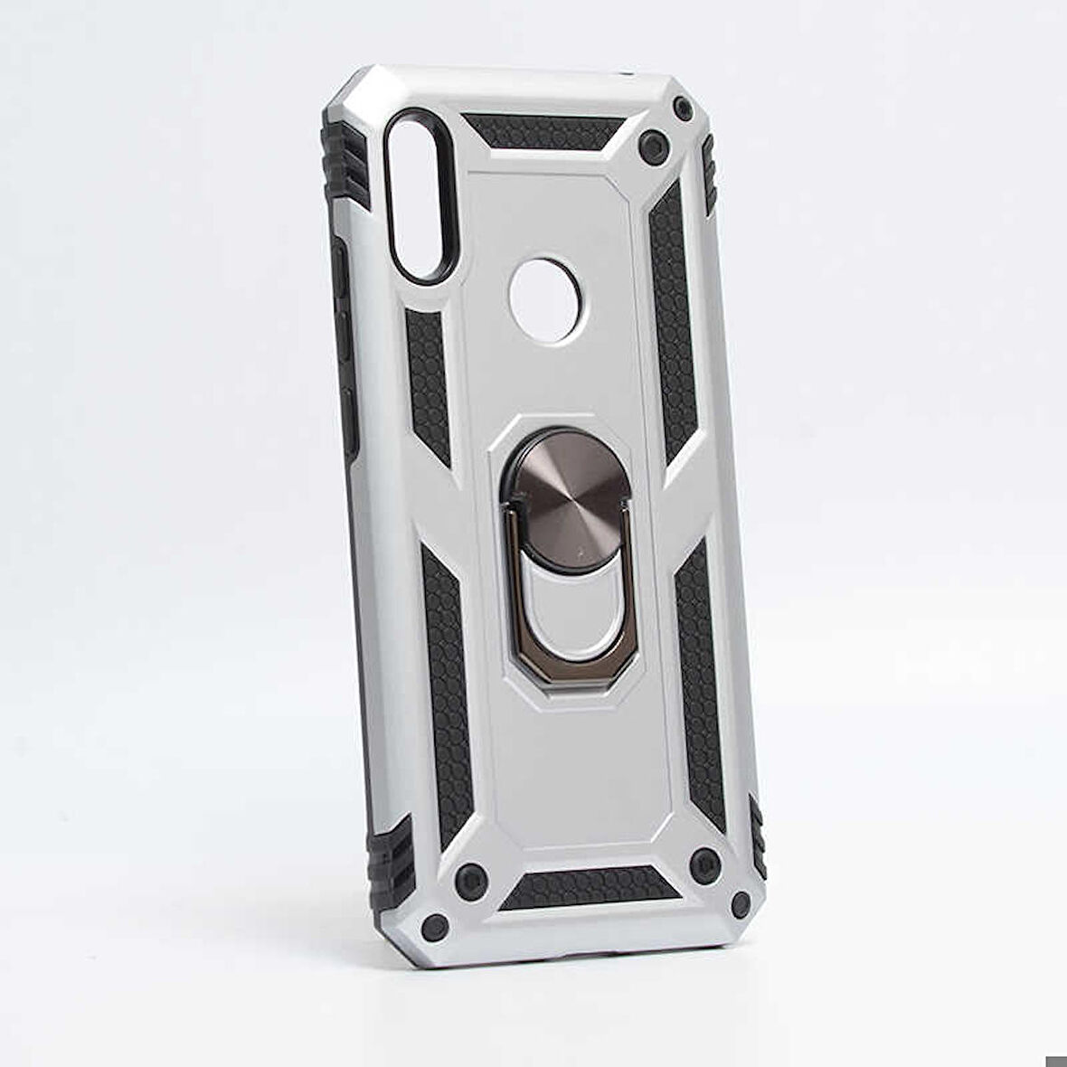 Huawei Y6 2019 Uyumlu Kılıf Standlı Manyetik Yüzüklü Military Ring TPU Cover