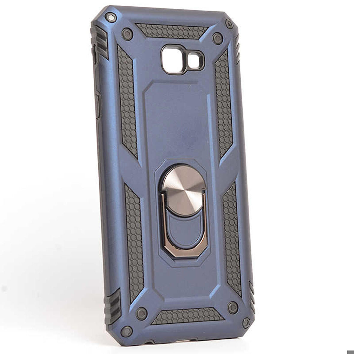 Samsung Galaxy J4 Plus Uyumlu Kılıf Standlı Manyetik Yüzüklü Military Ring TPU Cover