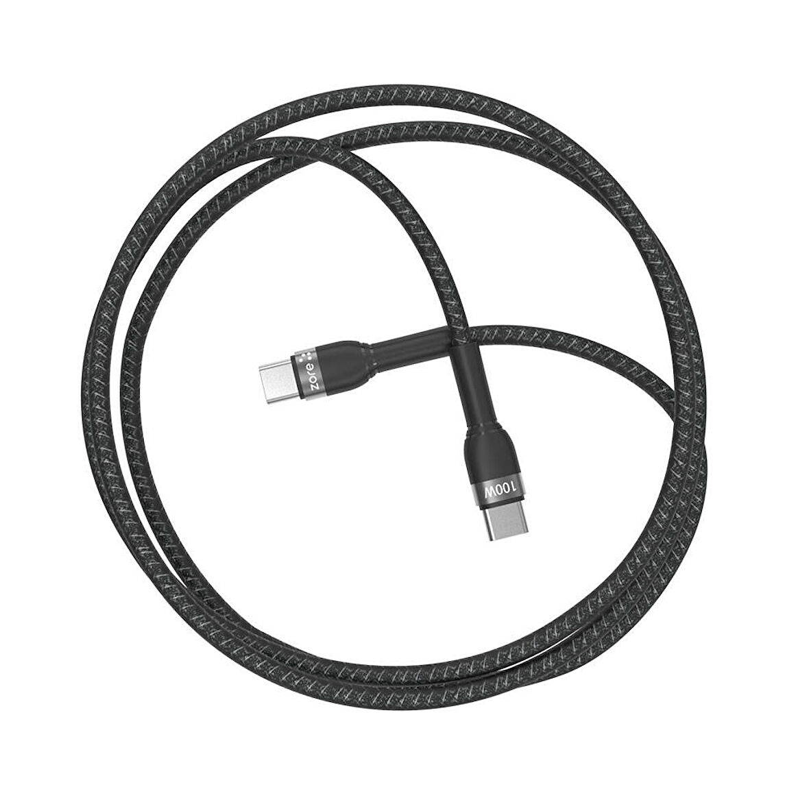 İki Ucu Type-c Data veri Şarj PD Kablo Type-C to Type-C Şarj ve Data Kablosu (50cm 100W)