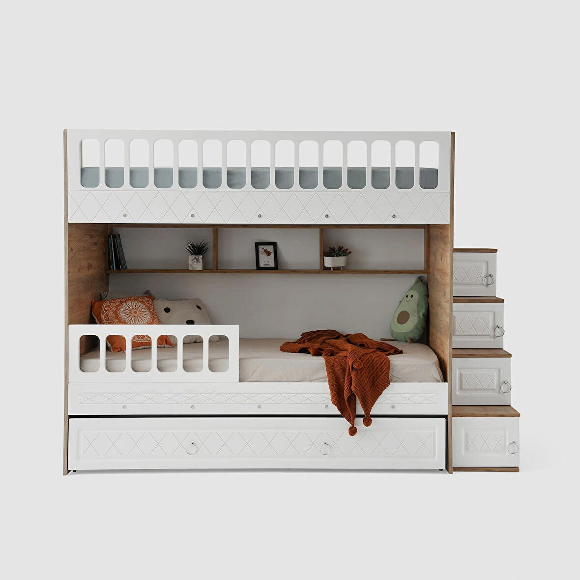 Zümrüt Yavrulu Ranza Beyaz Çelik Destekli MDF Membran Kaplama  %100 MDF