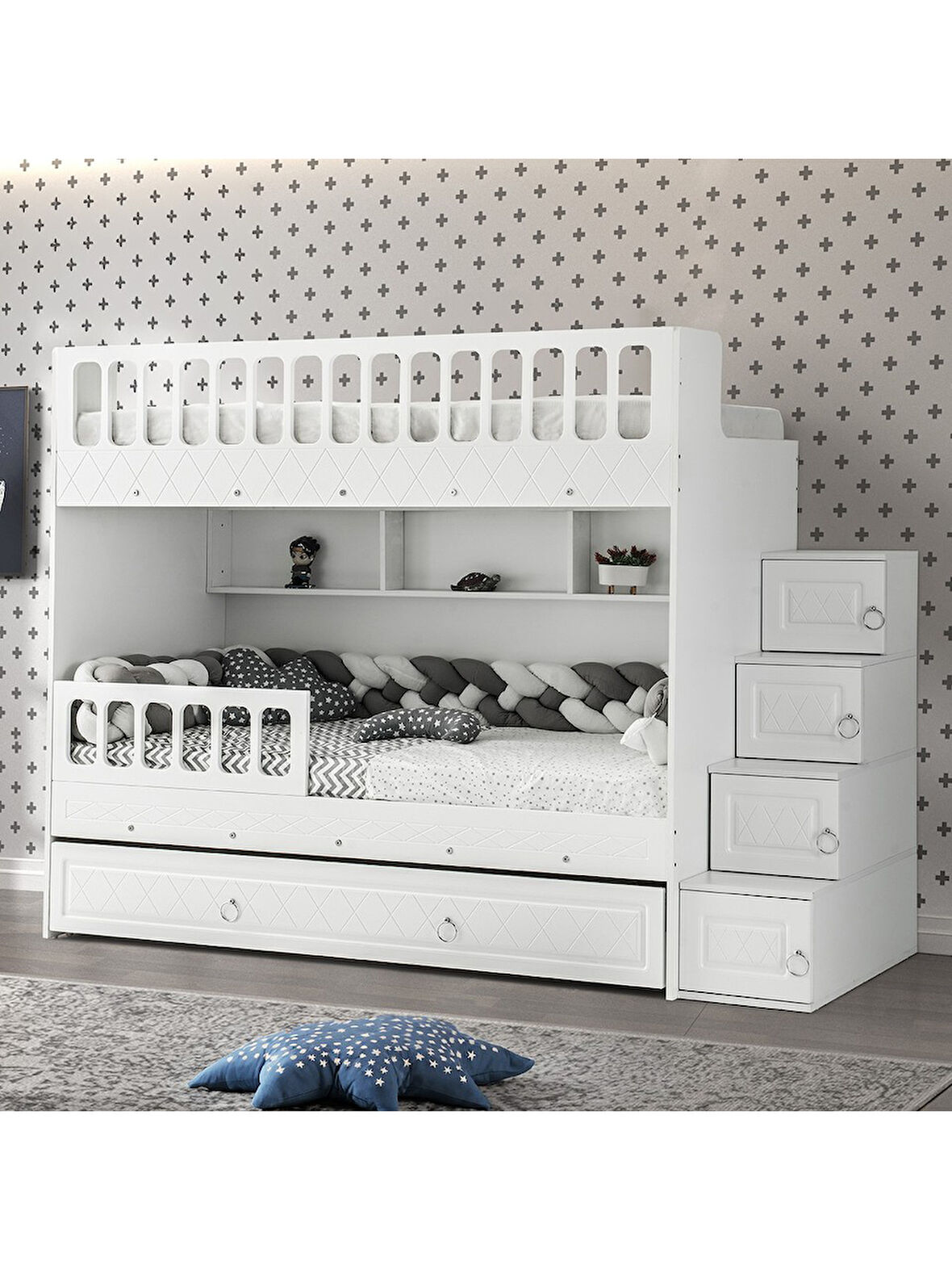 Zümrüt Yavrulu Ranza Beyaz Çelik Destekli MDF Membran Kaplama  %100 MDF