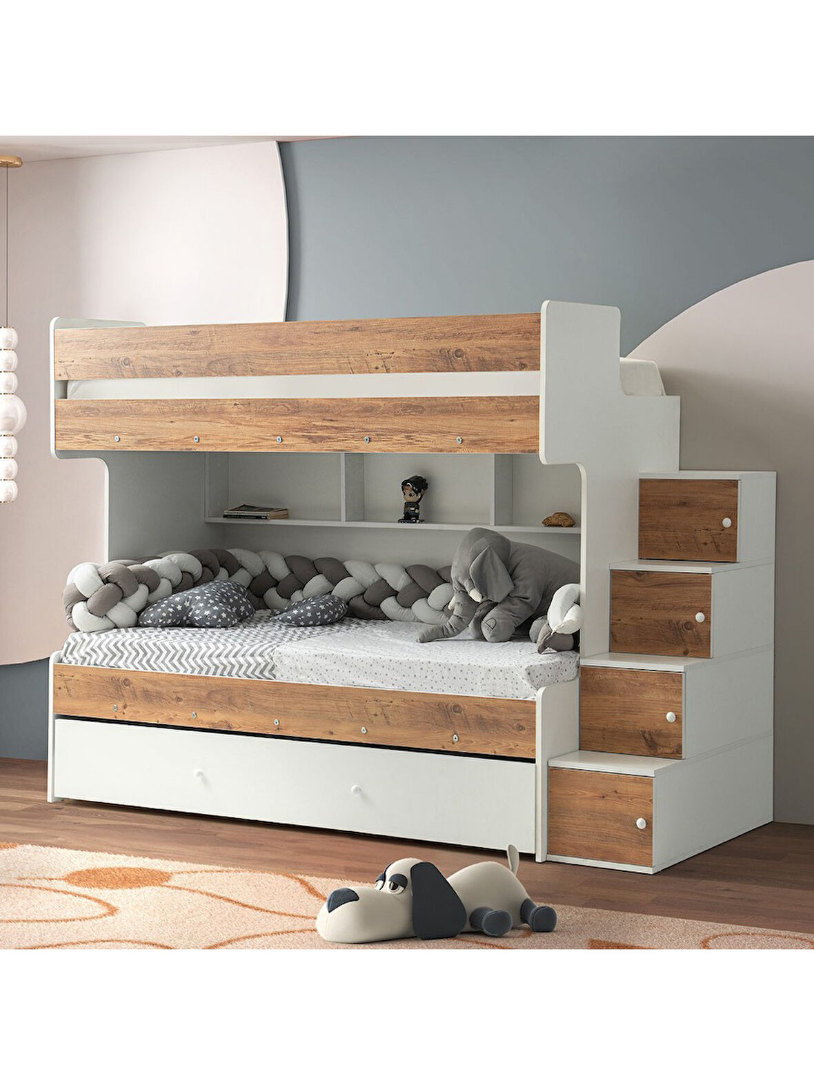 Safir Yavrulu Ranza Çam & Beyaz Çelik Destekli %100 MDF