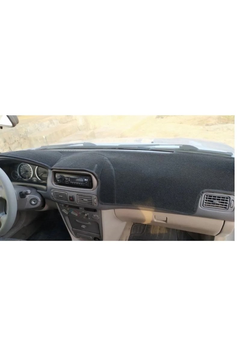 1997-2001 Modellerine Uygun Toyota Corolla Torpido Koruma Halısı Siyah Kenar Renk Siyah