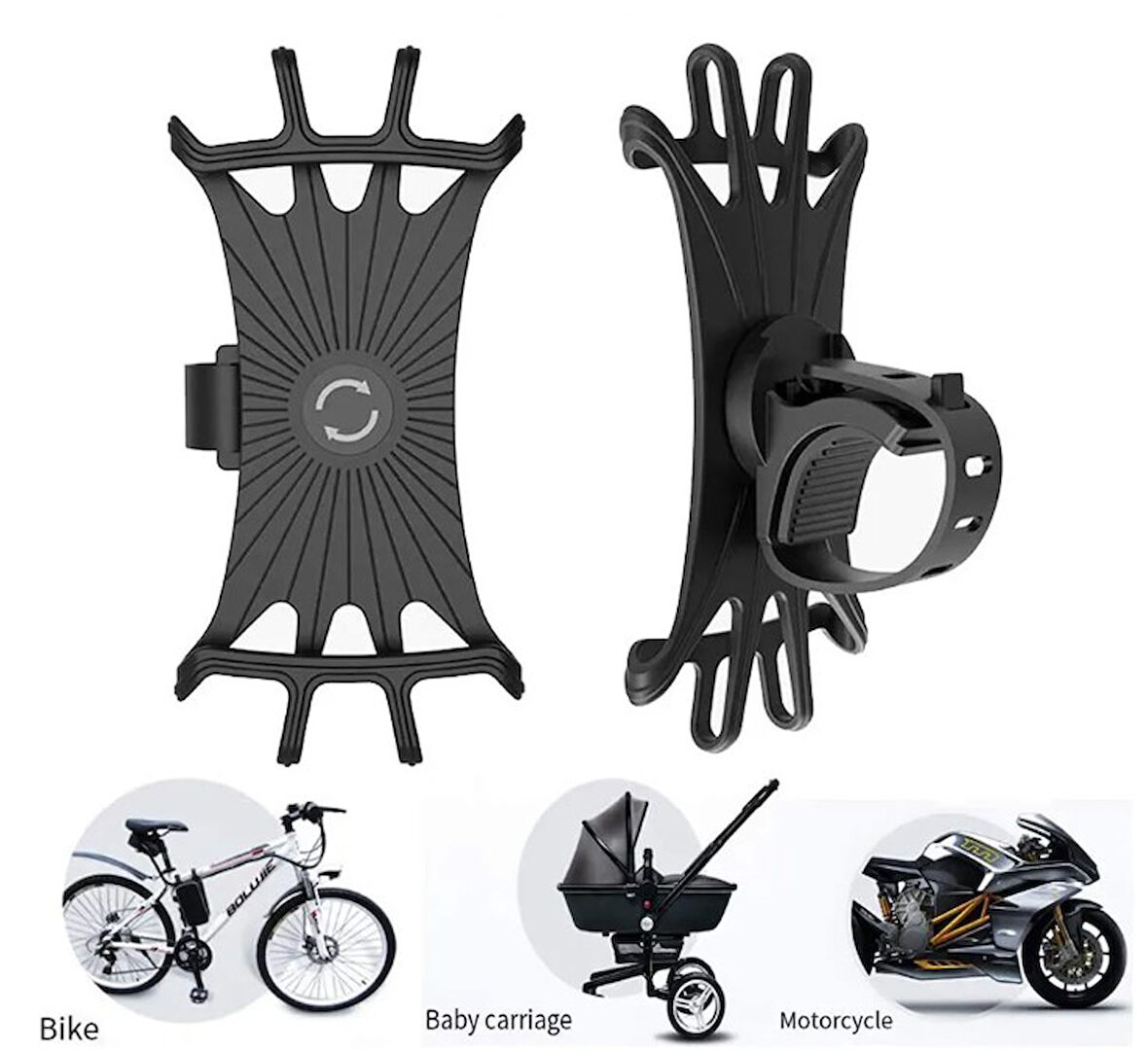 Silikon Esnek Bisiklet Telefon Tutucu