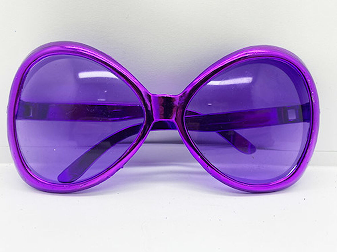 Mor Renk Yeşilçam Nostalji 80li Yıllar 90lı Yıllar Parti Gözlüğü  7x16 cm