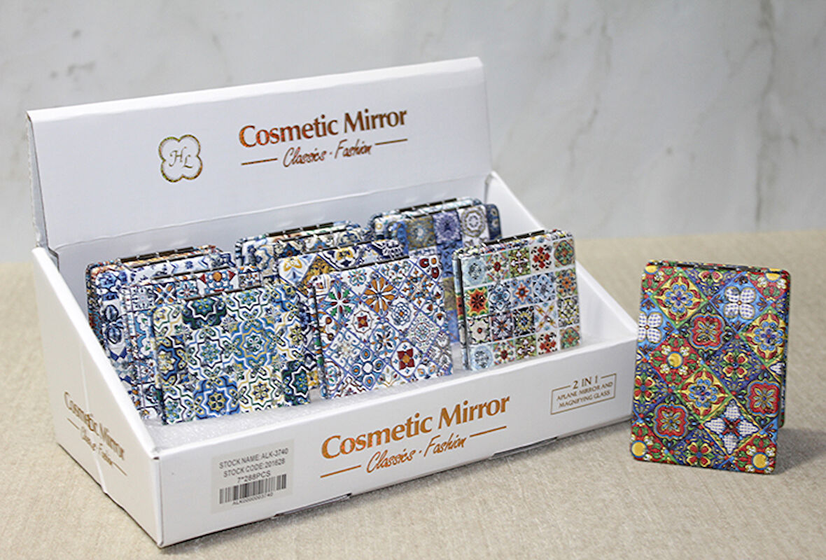 Taşlı El Aynası Dikdörtgen İnce Model 3