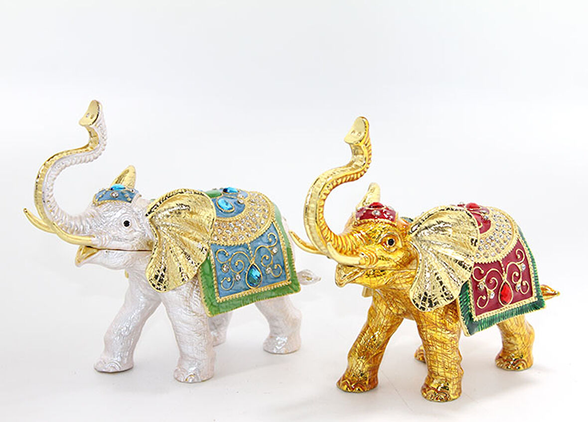 Swarovski Taşlı Tekli Fil Figürü Model 5