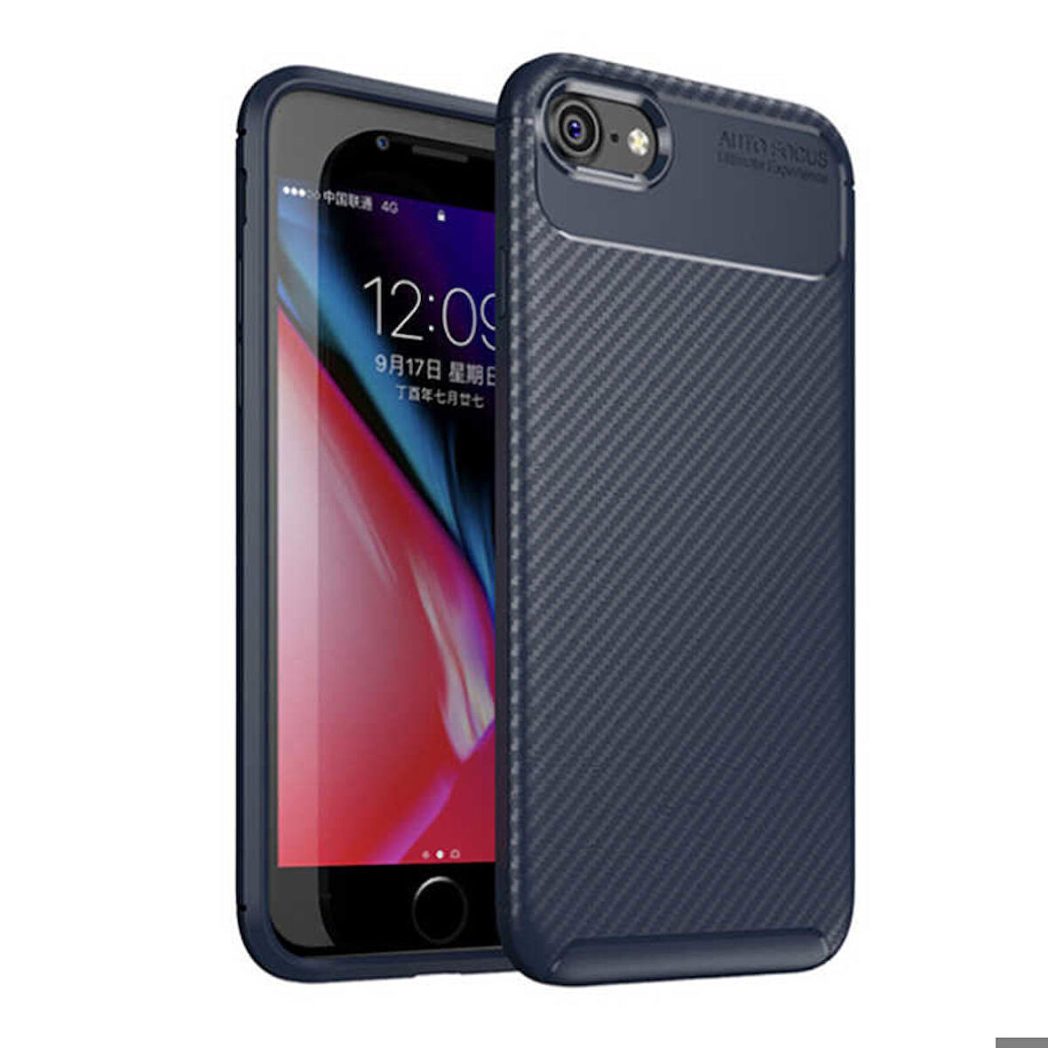 Apple iPhone 7 Uyumlu Kılıf Ultra Slim Fit Karbon Silikon