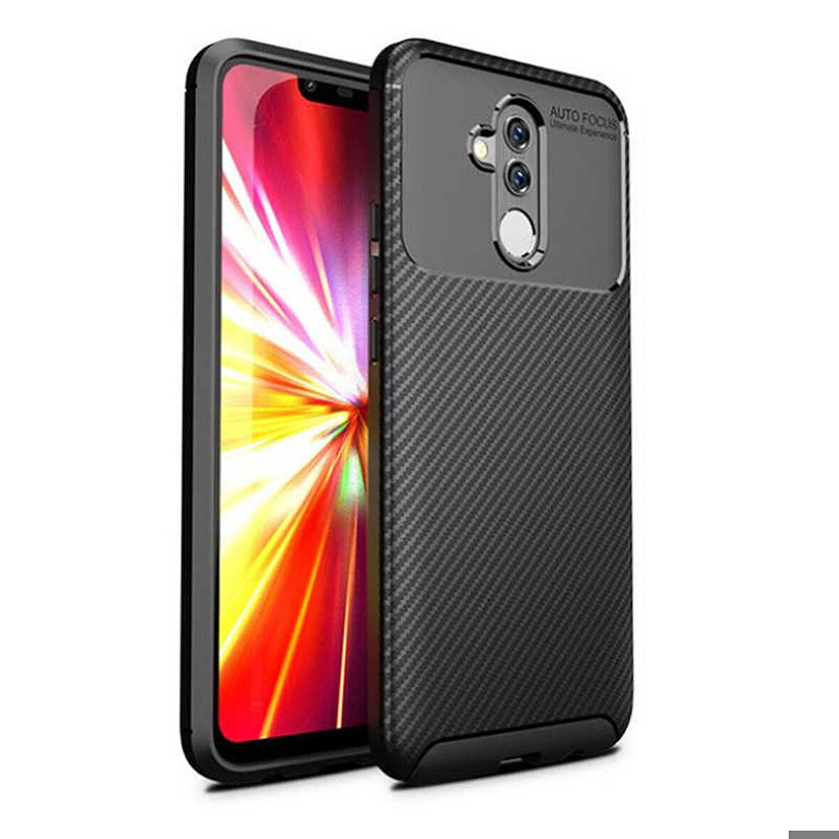 Huawei Mate 20 Lite Uyumlu Kılıf Ultra Slim Fit Karbon Silikon