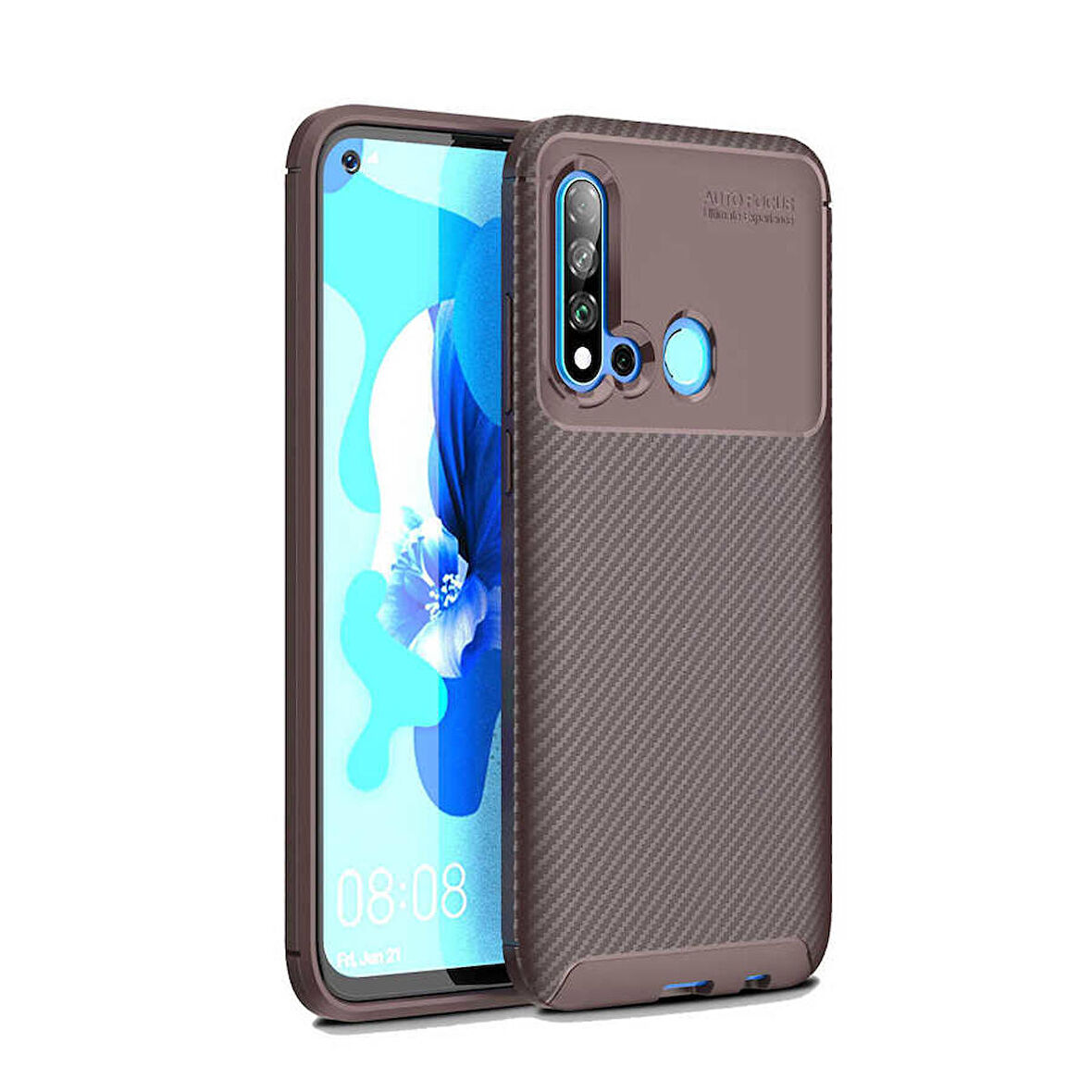 Huawei P20 Lite 2019 Uyumlu Kılıf Ultra Slim Fit Karbon Silikon