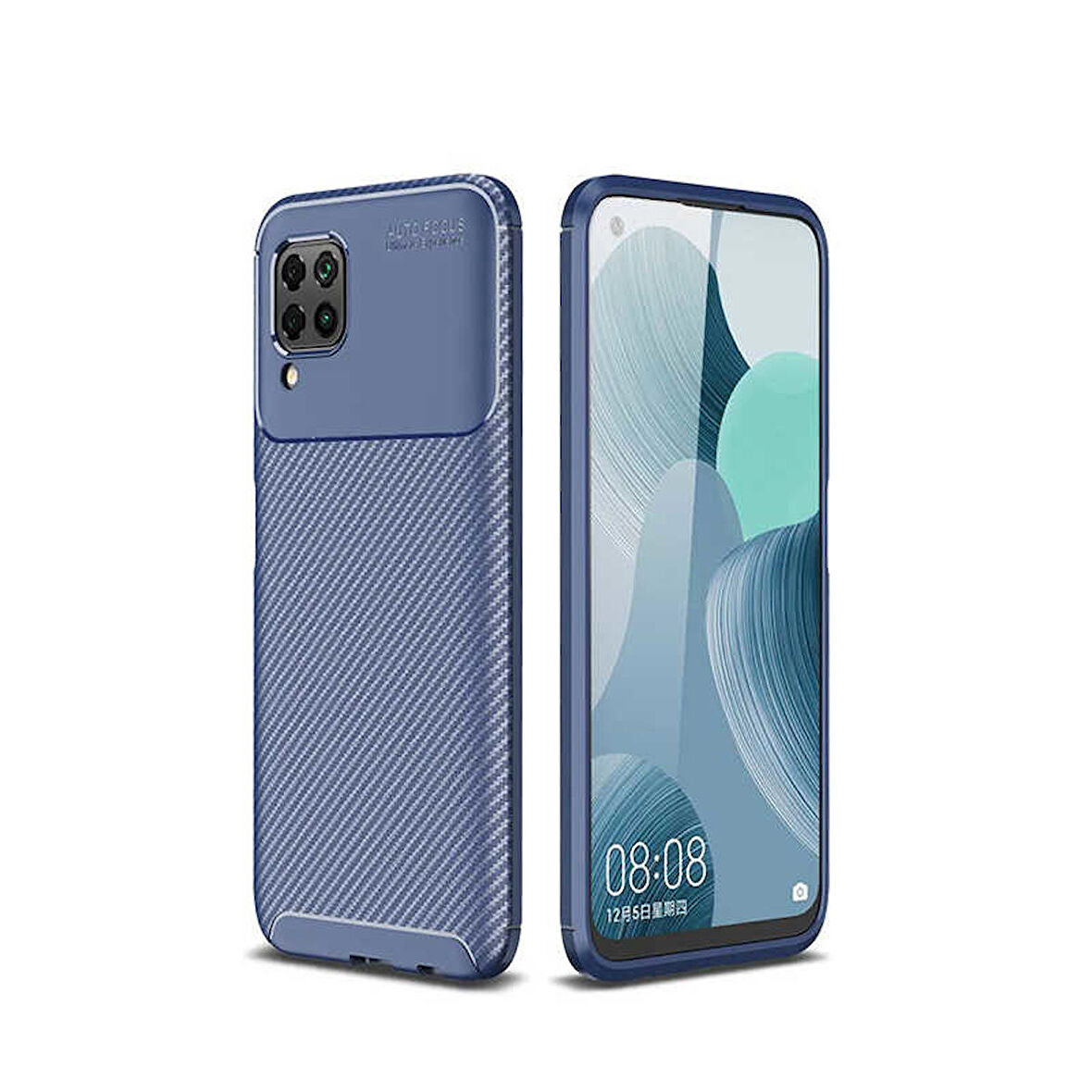 Huawei P40 Lite Uyumlu Kılıf Ultra Slim Fit Karbon Silikon