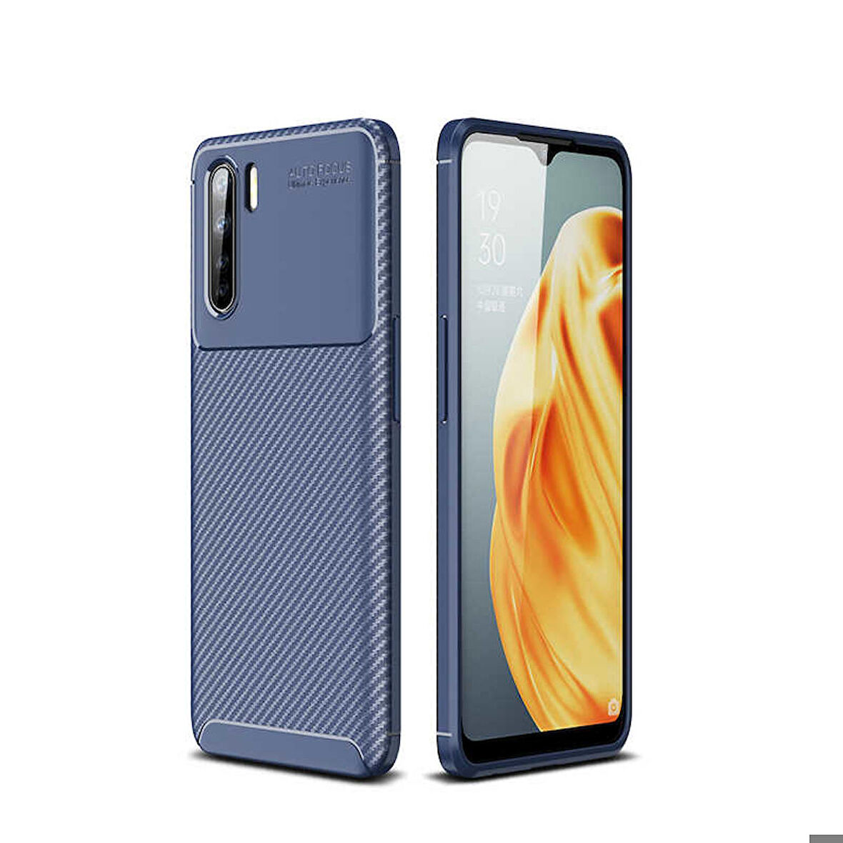 Oppo A91 Uyumlu Kılıf Ultra Slim Fit Karbon Silikon