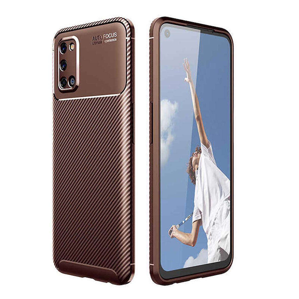 Oppo A92 Uyumlu Kılıf Ultra Slim Fit Karbon Silikon