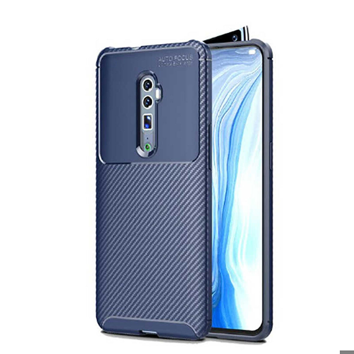 Oppo Reno 10X Zoom Uyumlu Kılıf Ultra Slim Fit Karbon Silikon