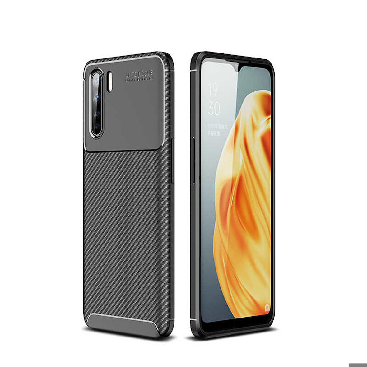 Oppo Reno 3 Uyumlu Kılıf Ultra Slim Fit Karbon Silikon