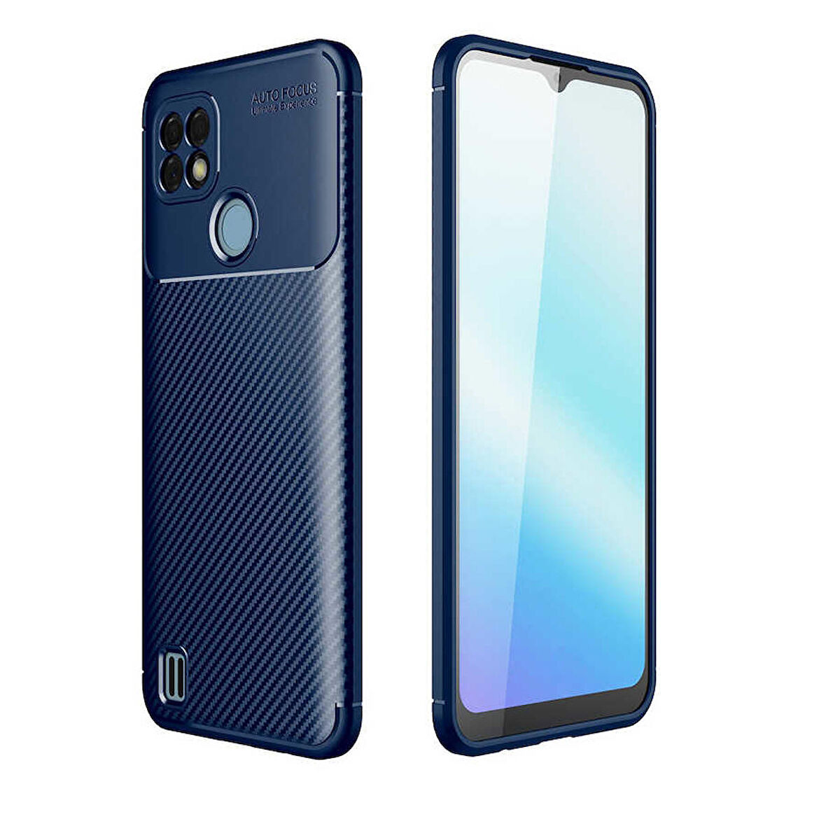 Realme C21 Uyumlu Kılıf Ultra Slim Fit Karbon Silikon