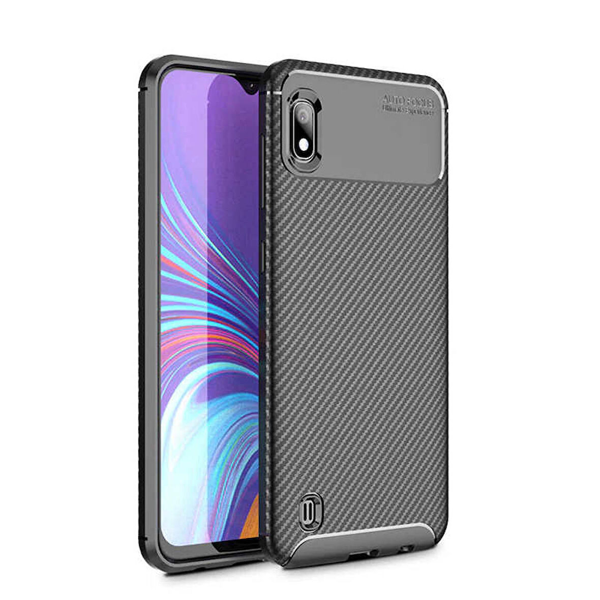 Samsung Galaxy A10 Uyumlu Kılıf Ultra Slim Fit Karbon Silikon