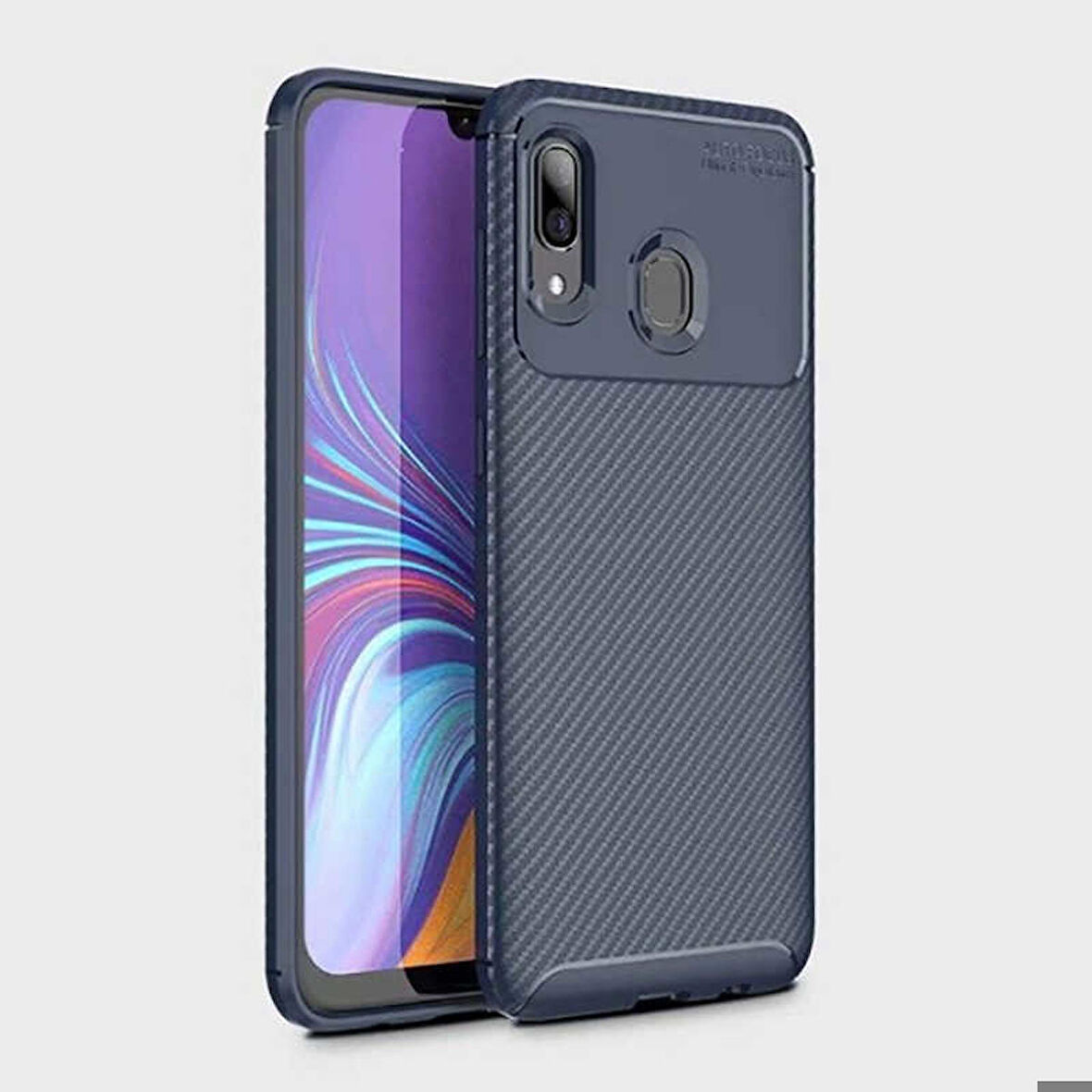 Samsung Galaxy A10S Uyumlu Kılıf Ultra Slim Fit Karbon Silikon