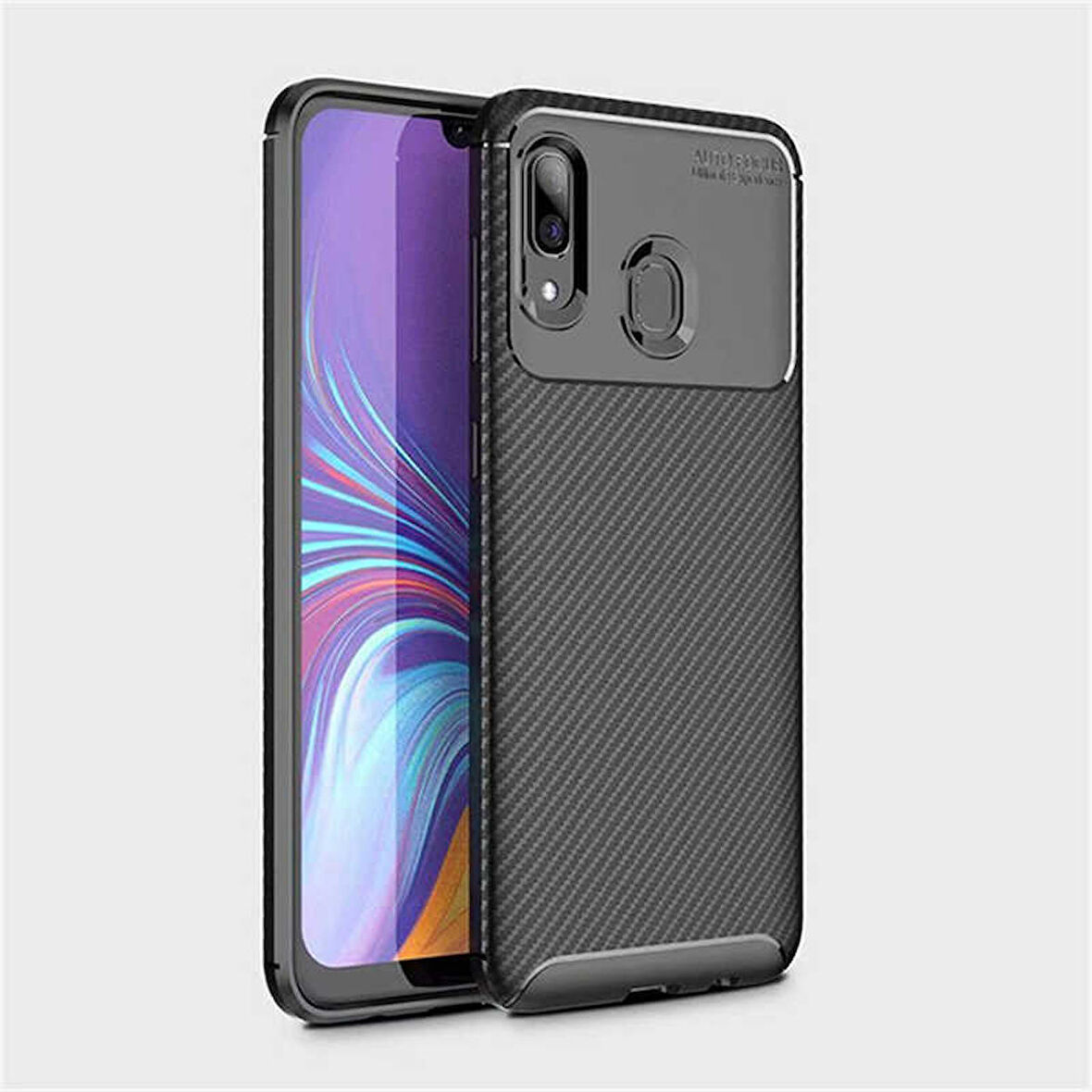 Samsung Galaxy A30 Uyumlu Kılıf Ultra Slim Fit Karbon Silikon
